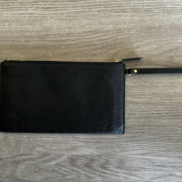 Michael Kors Fulton Large Leather Zip Clutch (Black) - Picture 3 of 6